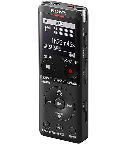 Sony Icd-UX570 MP3/LPCM Digital Voice Recorder (Dictaphone) with Built-In USB, 4GB, OLED Screen - Black